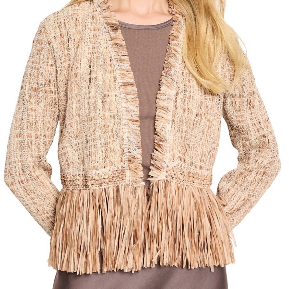 NIC+ZOE Iconic Cork Fringe Jacket